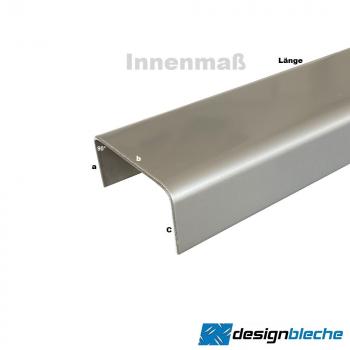 Edelstahl U-Profil V2A blank 2mm Einfassprofil